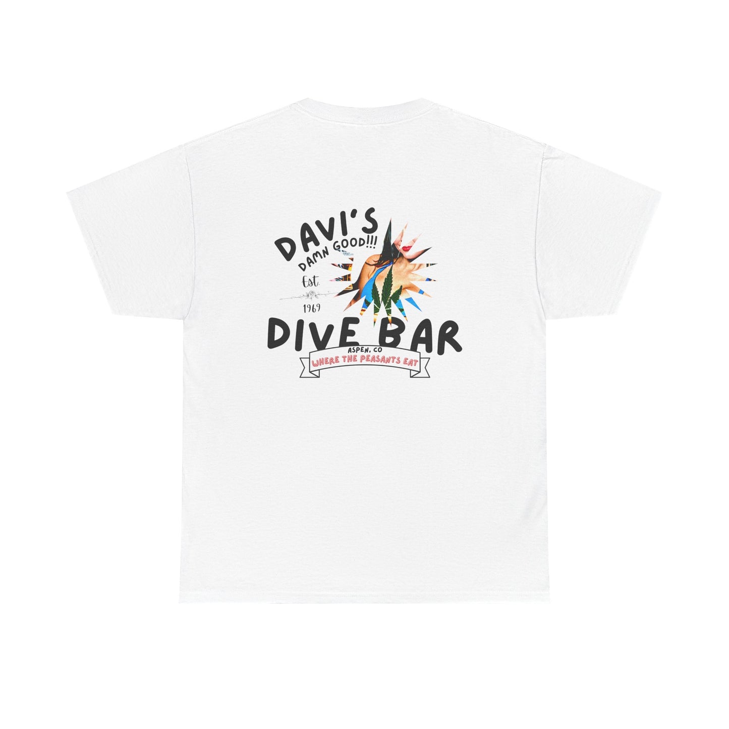 DAVI'S DIVE BAR ASPEN CO-Unisex Heavy Cotton Tee