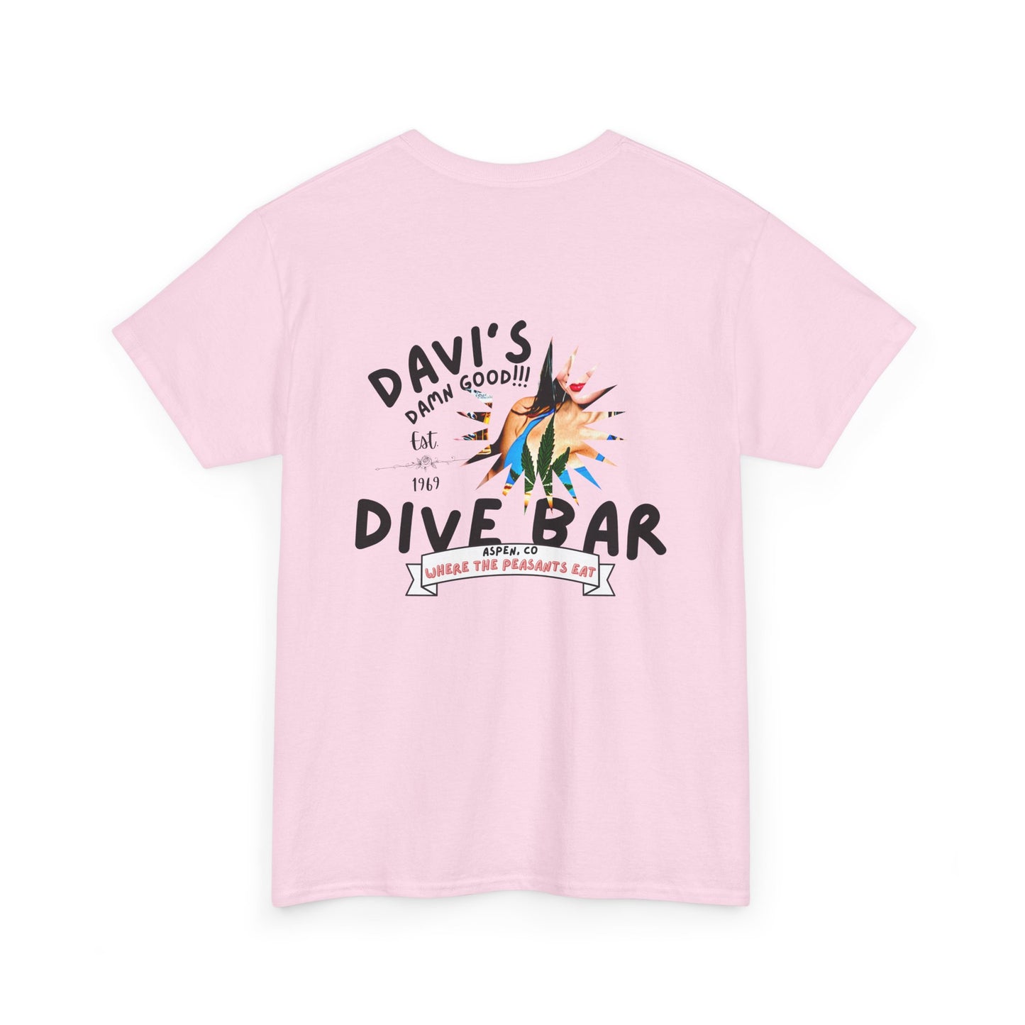 DAVI'S DIVE BAR ASPEN CO-Unisex Heavy Cotton Tee