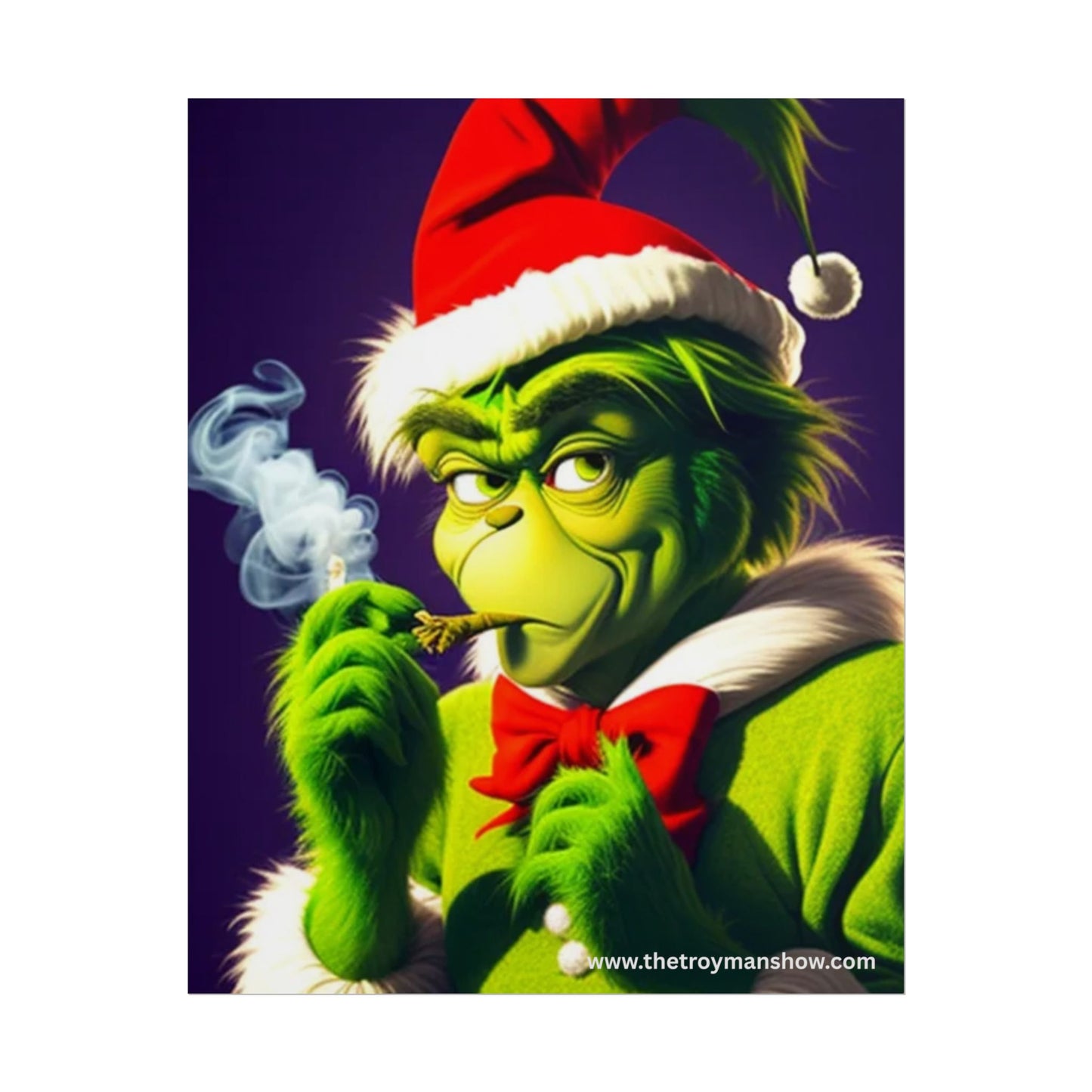How the Grinch Stoned Christmas Poster - Rolled Holiday Wall Art