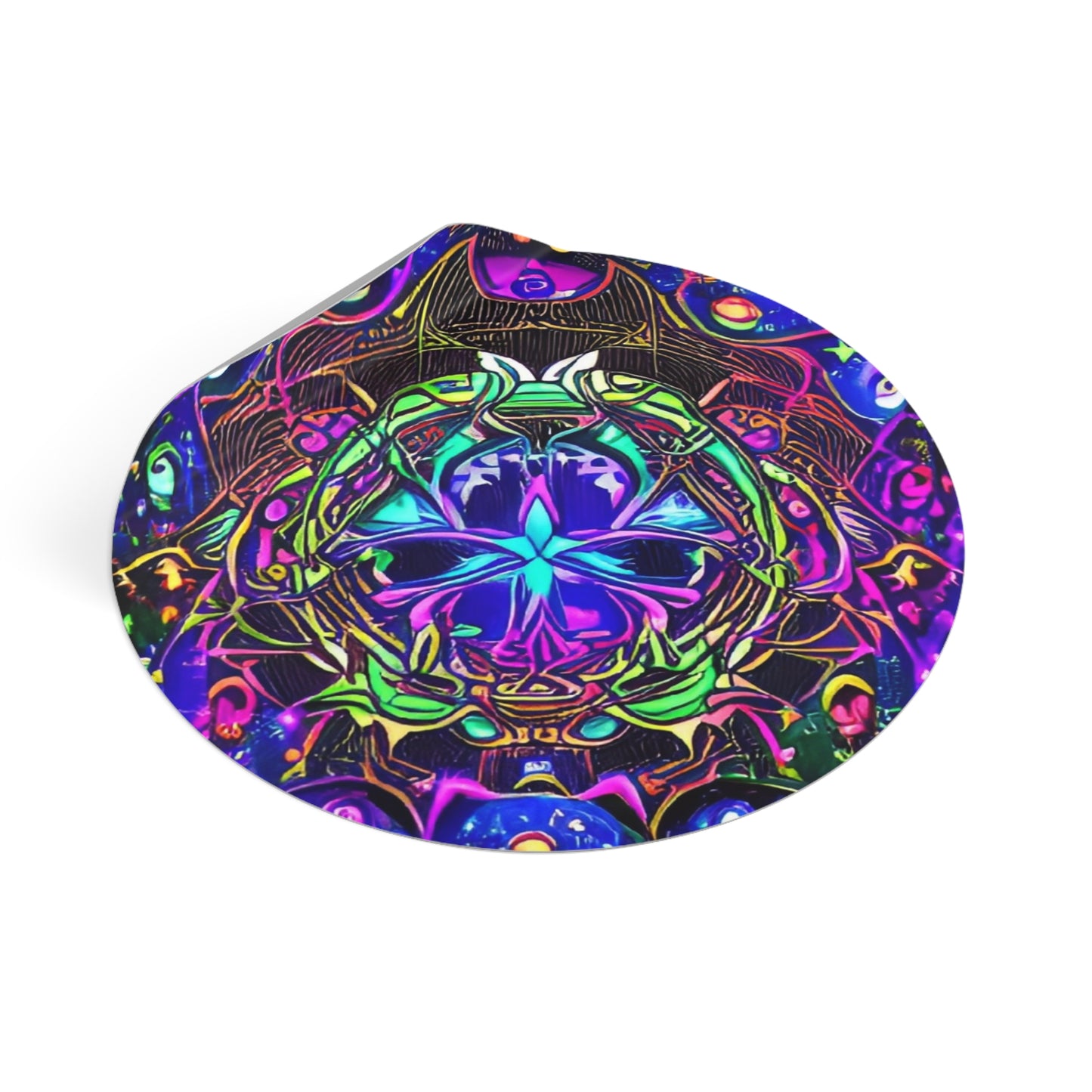 Trippy1-Round Vinyl Stickers