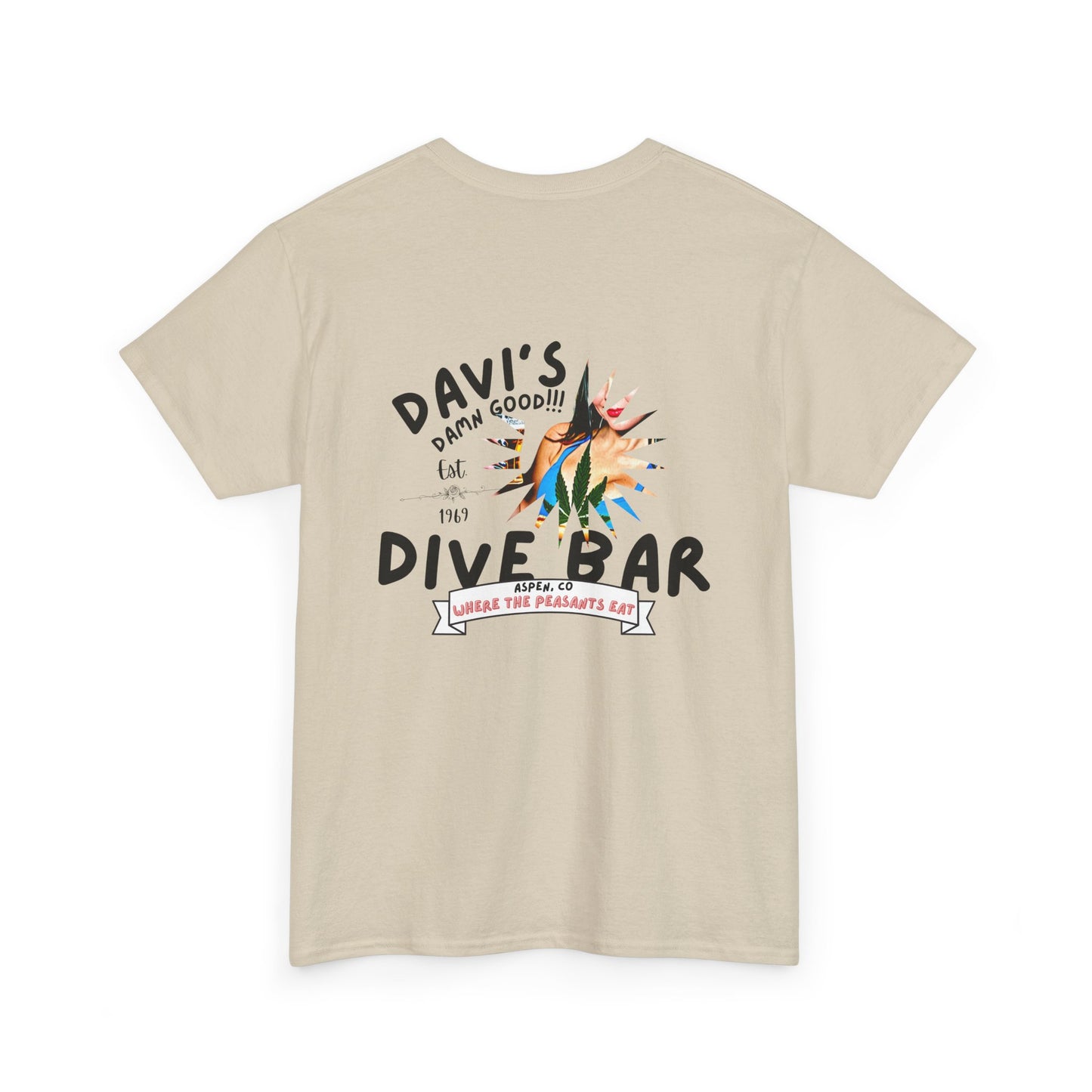 DAVI'S DIVE BAR ASPEN CO-Unisex Heavy Cotton Tee