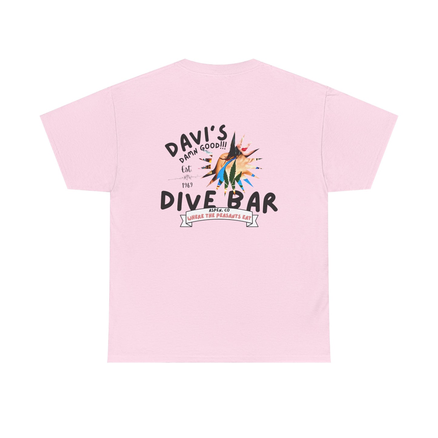 DAVI'S DIVE BAR ASPEN CO-Unisex Heavy Cotton Tee