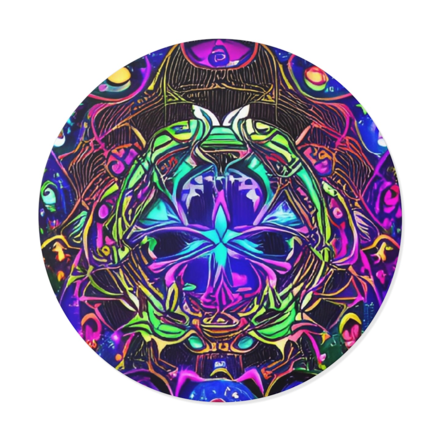 Trippy1-Round Vinyl Stickers