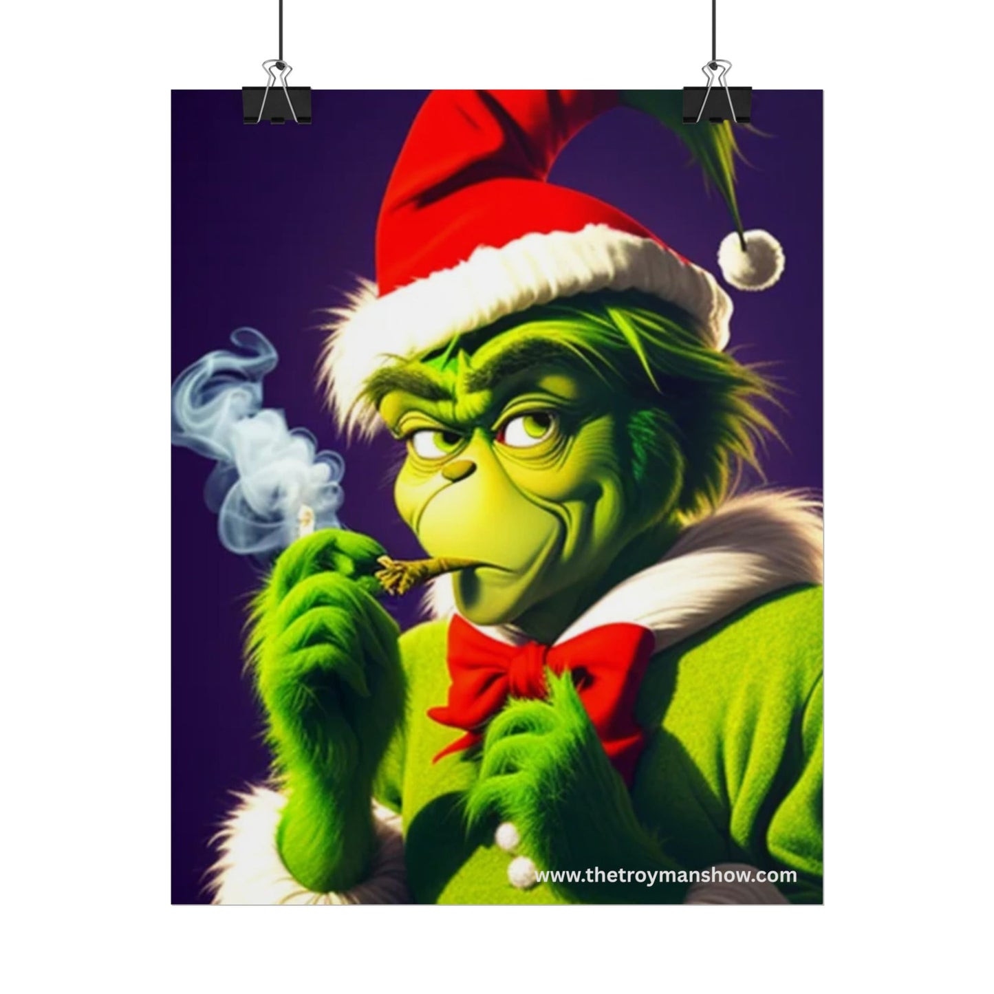 How the Grinch Stoned Christmas Poster - Rolled Holiday Wall Art