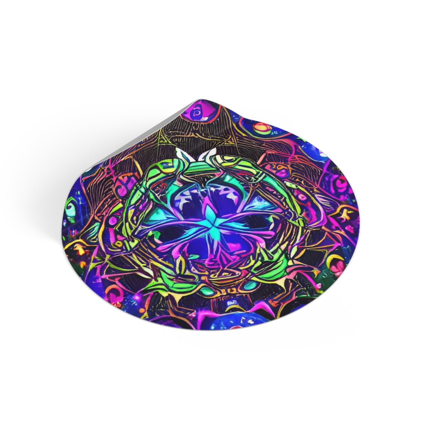 Trippy1-Round Vinyl Stickers