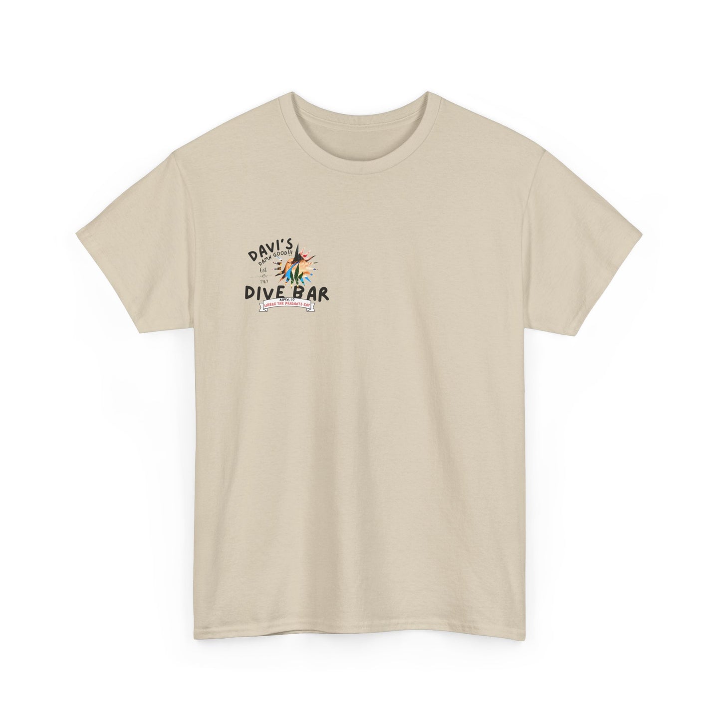 DAVI'S DIVE BAR ASPEN CO-Unisex Heavy Cotton Tee