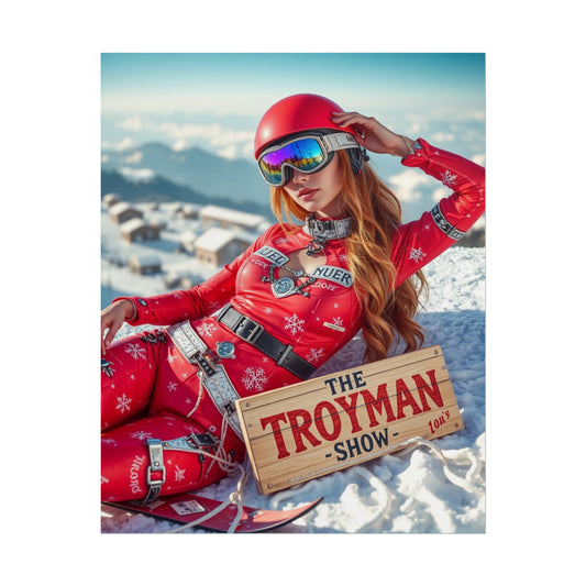 Rolled Poster — The Troyman Show Ski Pinup Poster (Vintage Skiing Art)
