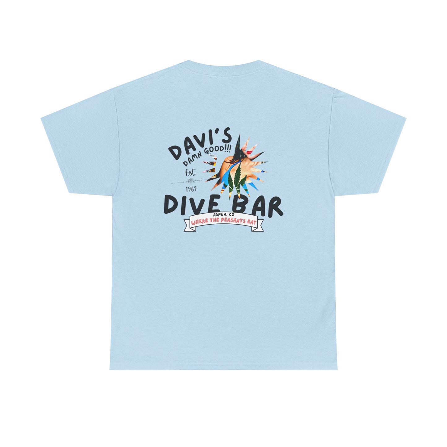 DAVI'S DIVE BAR ASPEN CO-Unisex Heavy Cotton Tee