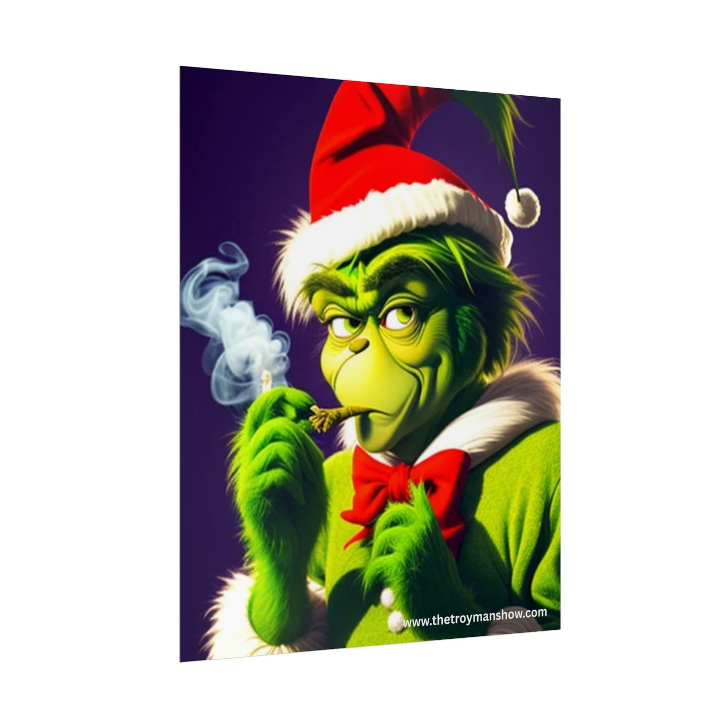 How the Grinch Stoned Christmas Poster - Rolled Holiday Wall Art