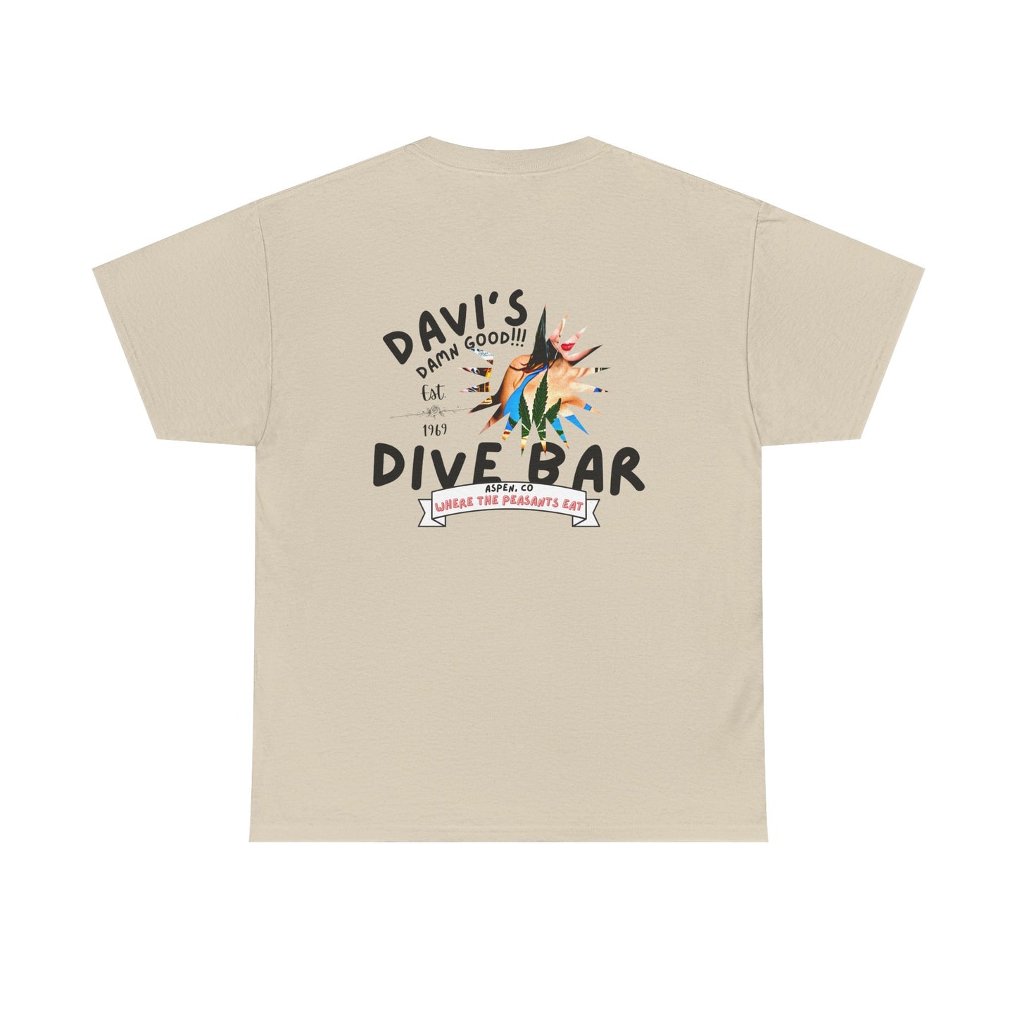 DAVI'S DIVE BAR ASPEN CO-Unisex Heavy Cotton Tee