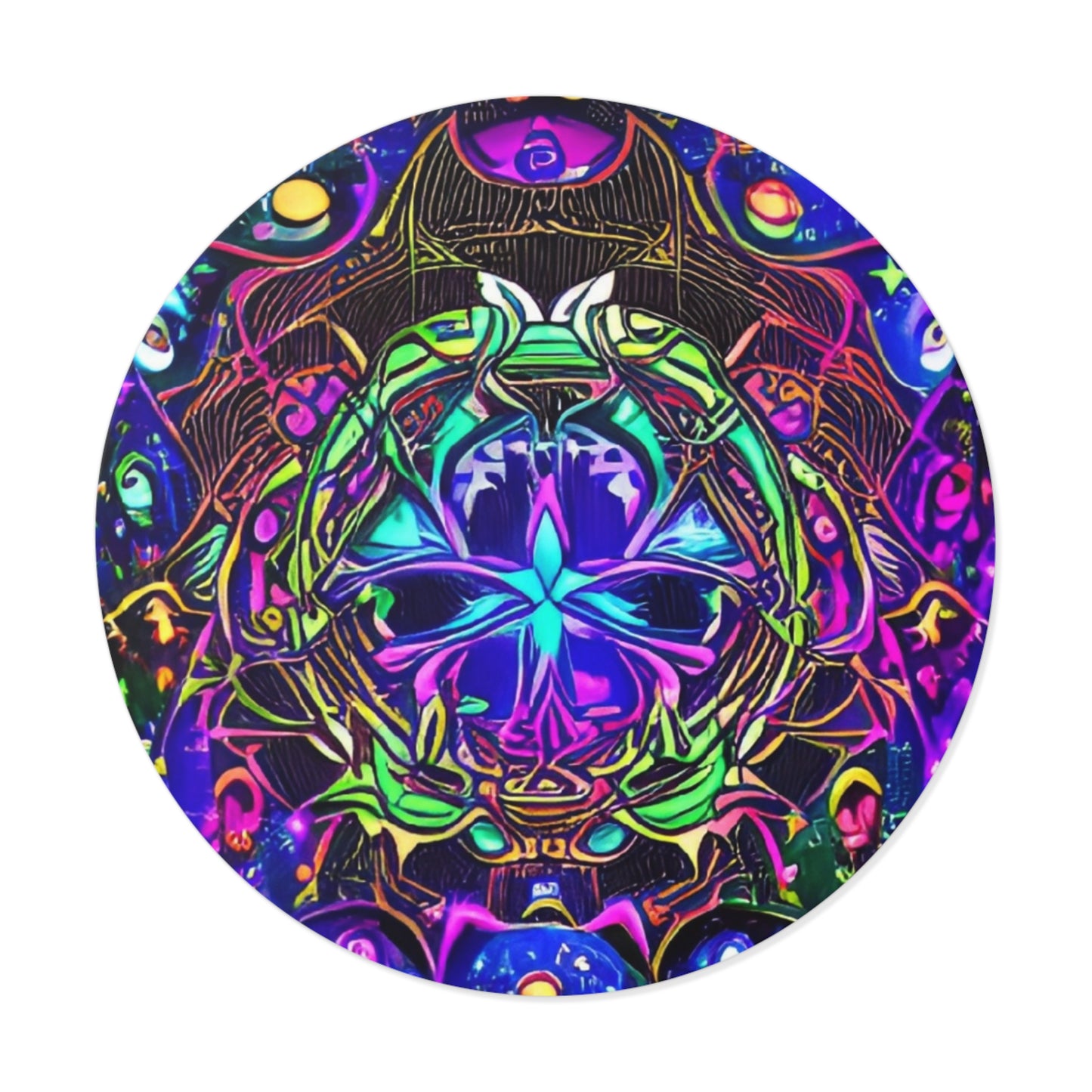 Trippy1-Round Vinyl Stickers