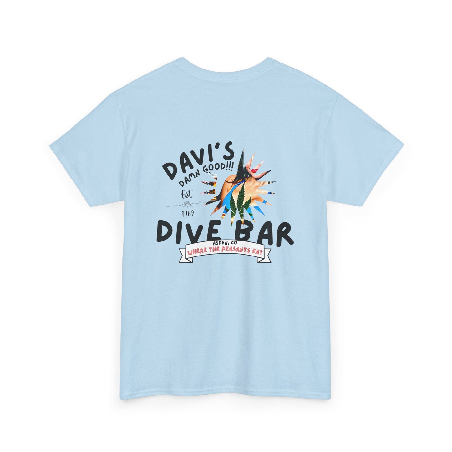 DAVI'S DIVE BAR ASPEN CO-Unisex Heavy Cotton Tee