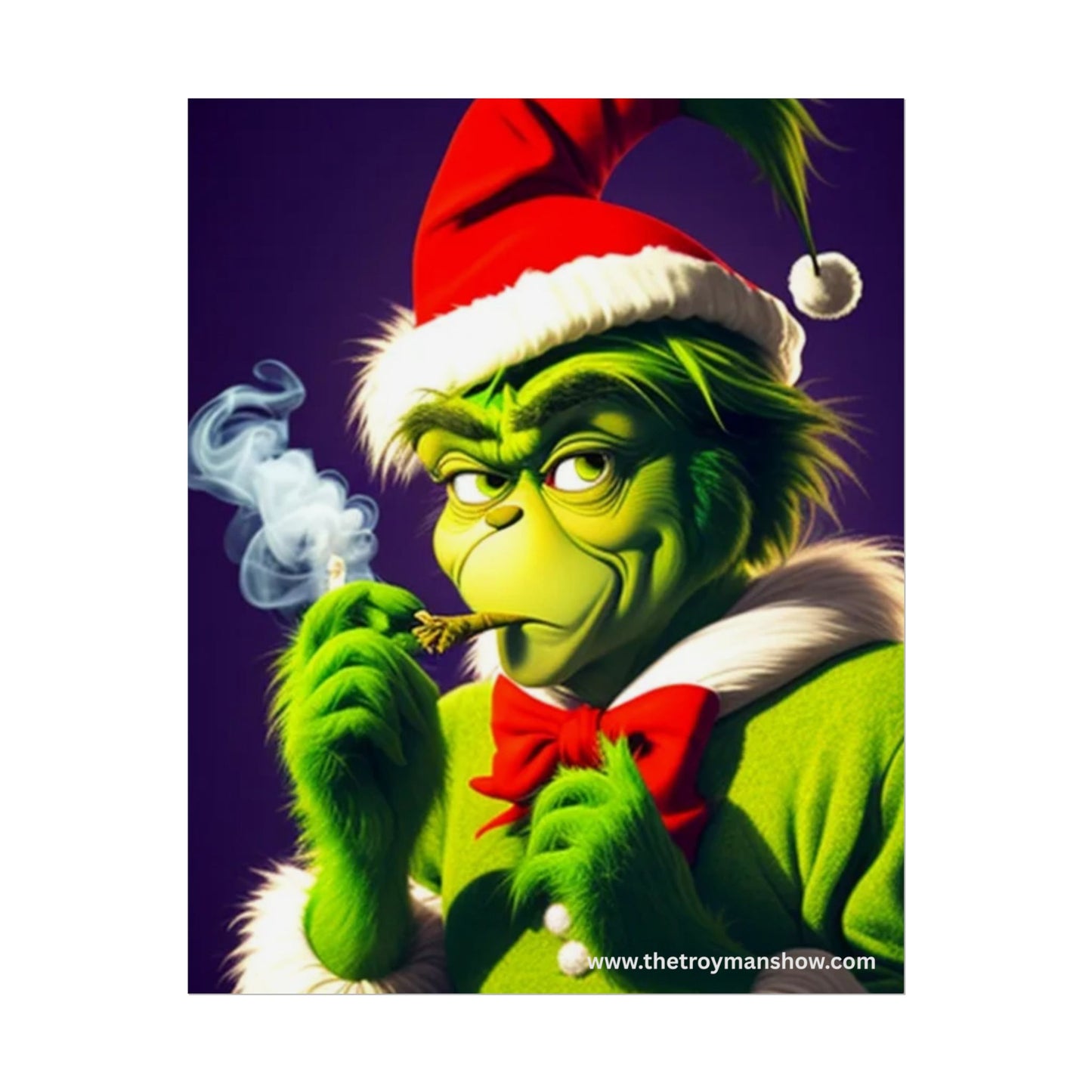 How the Grinch Stoned Christmas Poster - Rolled Holiday Wall Art