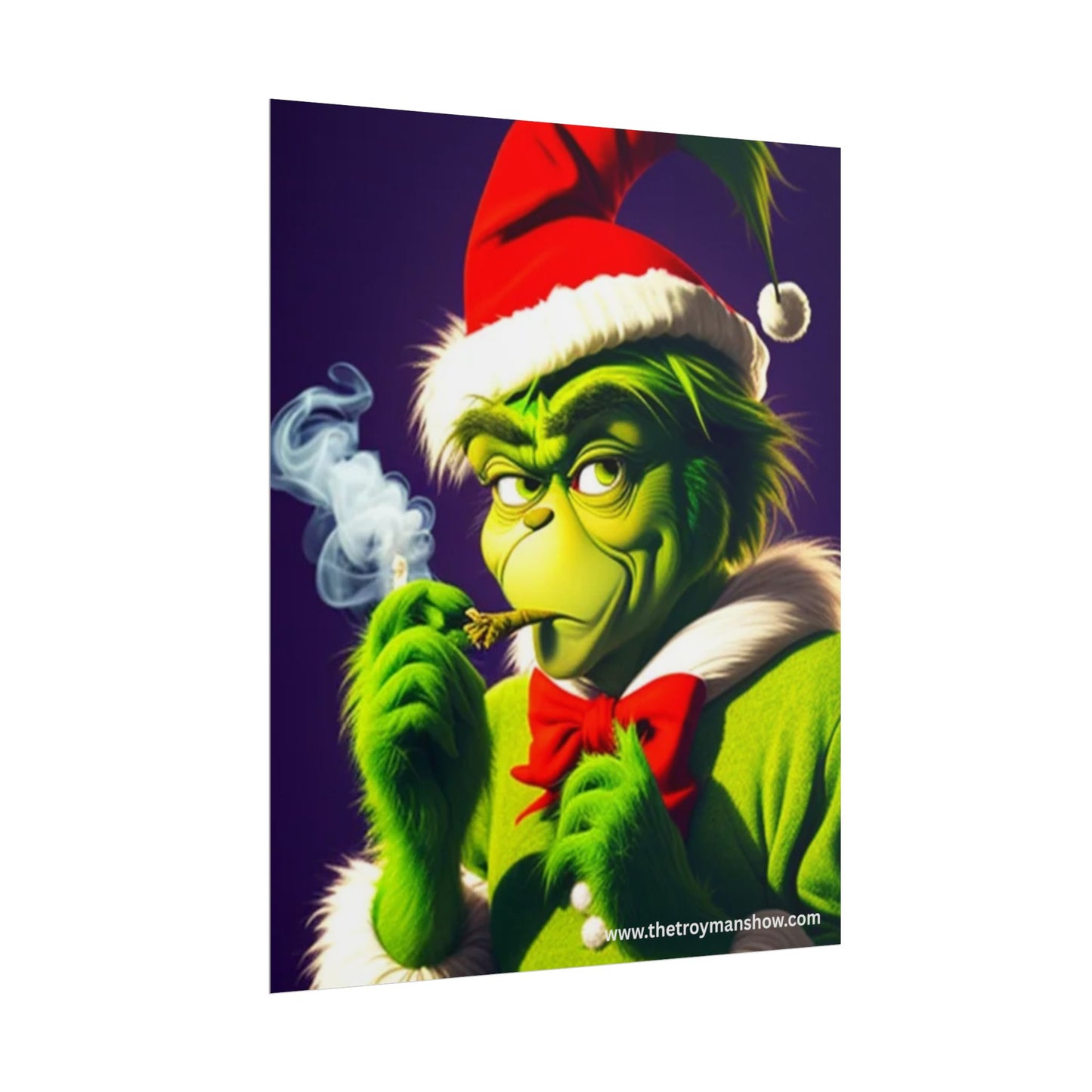 How the Grinch Stoned Christmas Poster - Rolled Holiday Wall Art